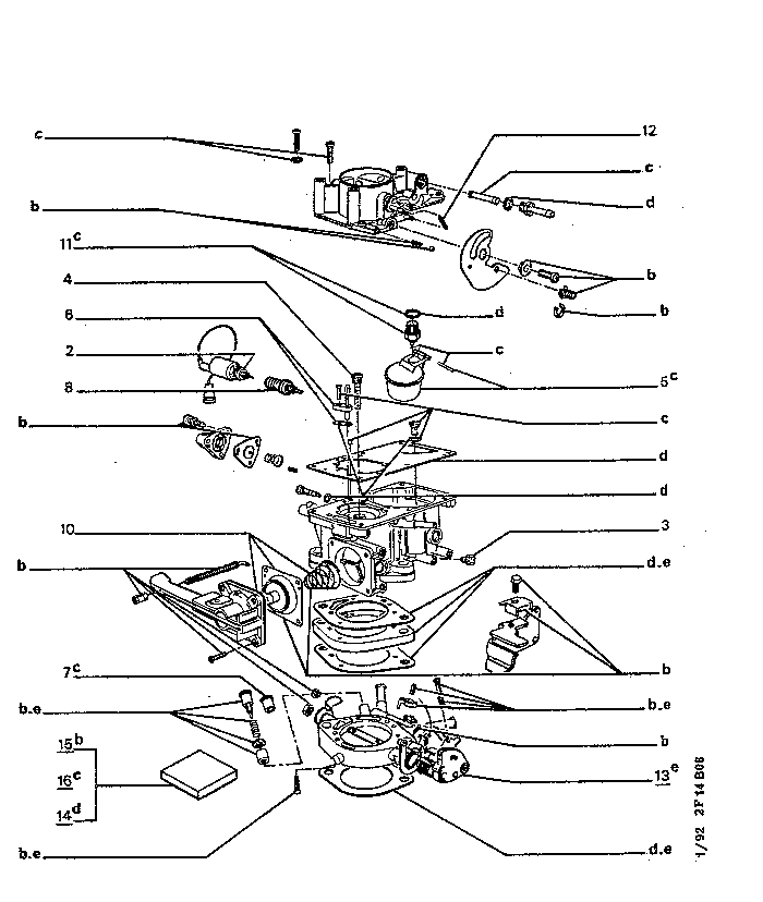 Schema carburateur 205 junior