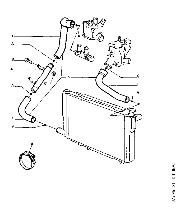 RADIATOR WATER HOSE WATER TANK